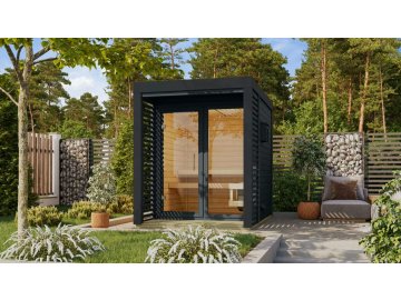 finská sauna KARIBU ARES 1 (235) antracit / antracit LG4512