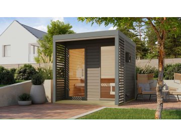 finská sauna KARIBU ARES 2 (262) terragrau / šedá LG4525