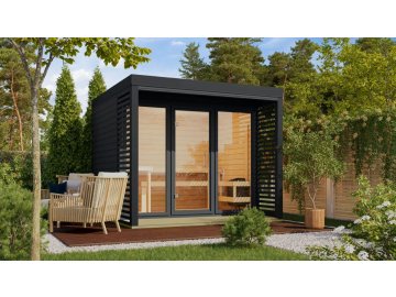 finská sauna KARIBU ARES 3 (336) antracit / antracit LG4530
