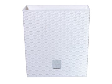 Květináč Prosperplast Rato Low bílý, 17 x 17 x 17 cm