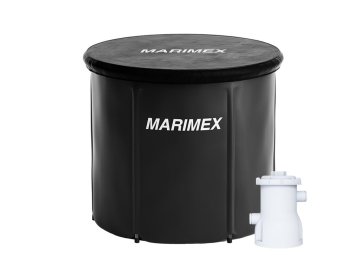 Káď ochlazovací kruh 90x75cm černá s kartušovou filtrací