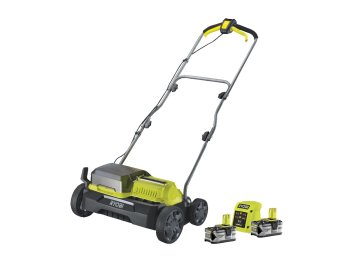 Ryobi RY18SFX35A-240 - aku 18 V travní provzdušňovač + 2x 4,0 Ah akumulátor + nabíječka ONE+