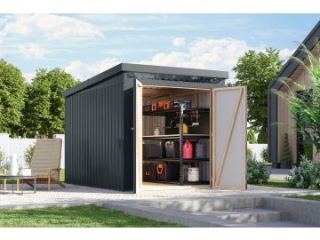 plechový domek KARIBU IRIDIUM 2,5 (48452) antracit LG4807