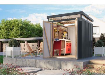 plechový domek KARIBU AURUM 2 (53663) antracit LG4829