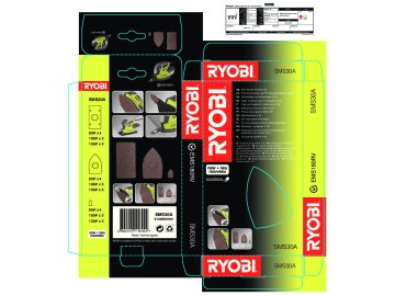 Ryobi SMS 30A - sada brusných papírů pro EMS180RV