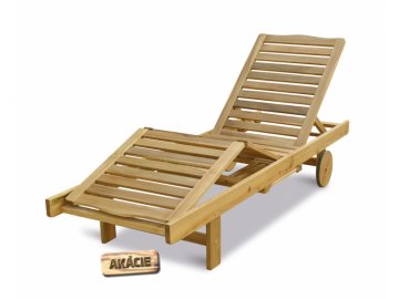 NEVADA - Luxusní polohovatelné dřevěné lehátko