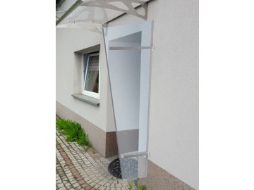 univerzální boční stěna LANITPLAST UNI stříbrná / PLEXI