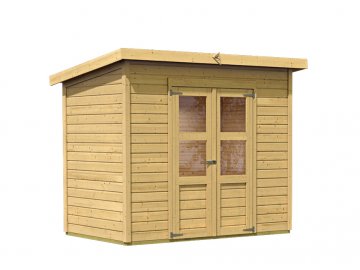 dřevěný domek KARIBU MERSEBURG 6 (73065) natur