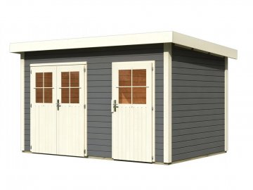 dřevěný domek KARIBU TINTRUP (83140) tm. šedý LG1781