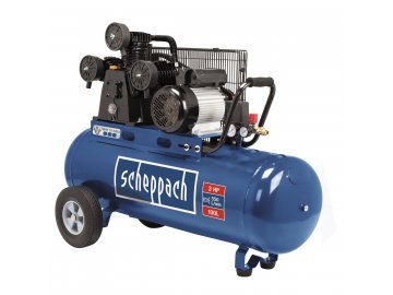 Scheppach HC 550 tc - olejový tříválcový řemenový kompresor 100 l