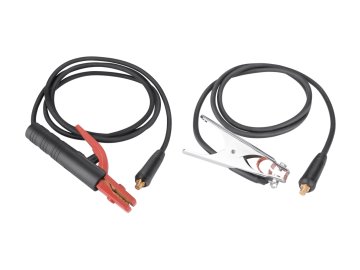 kabely svařovací, sada 2ks, 16mm2, 5m, 10-25, kleště 200A, guma