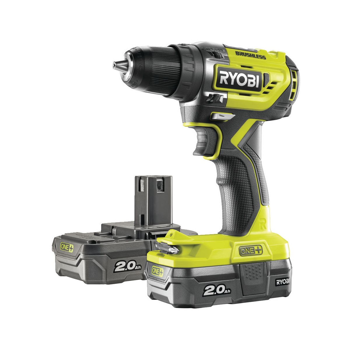 Ryobi R18DD5-220S - aku bezuhlíkový 18 V šroubovák/vrtačka + 2x 2Ah baterie + nabíječka ONE+