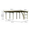 dvojitý carport KARIBU BASIC 1 62037 LG3141