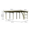 dvojitý carport KARIBU BASIC 1B 62037 LG3141