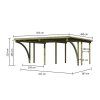 dvojitý carport KARIBU BASIC 1 62039 LG3142