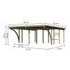 dvojitý carport KARIBU BASIC 2 62045 LG3295