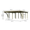 dvojitý carport KARIBU BASIC 2C 62045 LG3295
