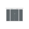 Riwall PRO RMSP 6x8 Anthracite - zahradní domek kovový 2,4 x 1,8 m s pultovou střechou antracit