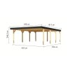 dvojitý carport KARIBU LEIMHOLZ 2 (12161) LG4461
