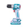 Vrtací šroubovák AKU s příklepem TOTAL, brushless, 20V Li-ion (2x), industrial