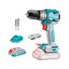 Vrtací šroubovák AKU s příklepem TOTAL, brushless, 20V Li-ion (2x), industrial