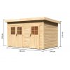 dřevěný domek KARIBU TINTRUP (64279) natur