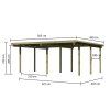 dvojitý carport KARIBU BASIC 1 62035 LG1879