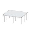 dvojitý carport KARIBU BASIC 1 62035 LG1879
