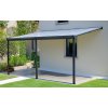 hliníková pergola LANITPLAST WALL 43 antracit + čirý PC