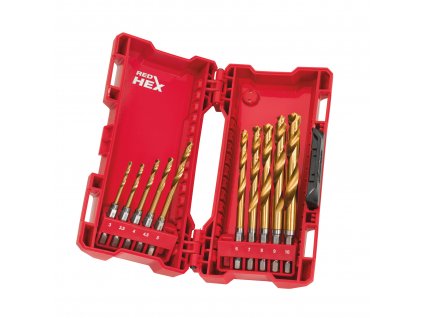 Milwaukee Vrtáky do kovu RED HEX - SHOCKWAVE™ HSS-TiN - sady