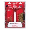 Milwaukee Vrtáky do kovu RED HEX - SHOCKWAVE™ HSS-TiN - sady