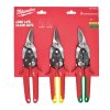 MILWAUKEE Sada nůžek na plech, 3ks