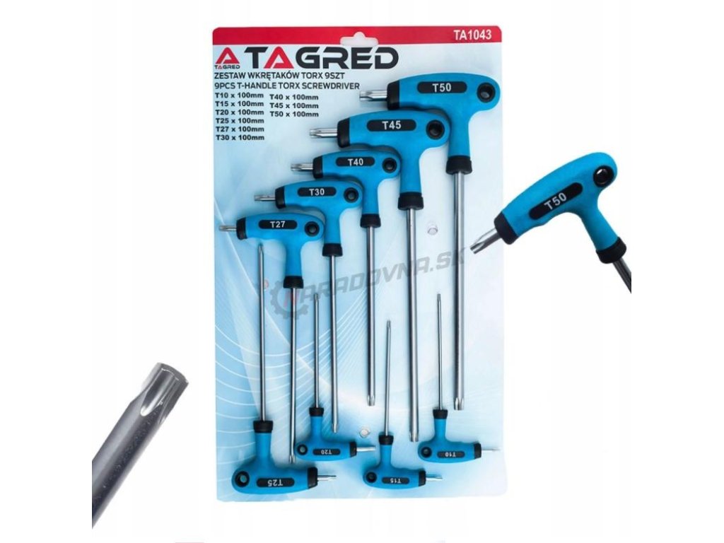 TAGRED TA313 Sada Torx kľúčov T10-T50