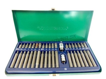 Jonnesway S29H4140S Sada bitov torx, imbus a spline XZN (tisíchran) 40ks