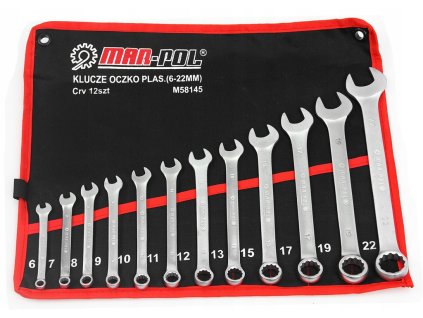 KRÚŽKOVÉ KĽÚČE - PLOCHÉ. 12-ELE(6-22mm)SATIN 1