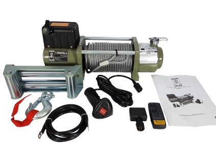 13 000lb batériový navijak Spider Winch /oceľové lano/ 1
