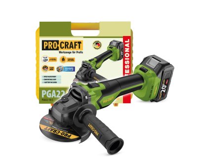 Aku uhlová brúska Procraft PGA22 | PGA22-1B-C 1