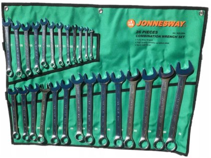 Jonnesway W26126SA Kľúče očko vidlicové 25ks, 6-32mm - na stenu - PROFI