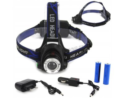 Čelovka LED, 10W ZOOM - nabíjacia