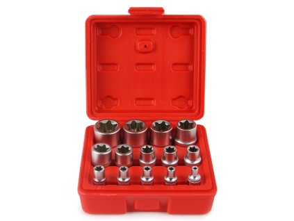 SADA KĽÚČOV TORX E4 - E24 / 1/2"+ 3/8" + 1/4" 1