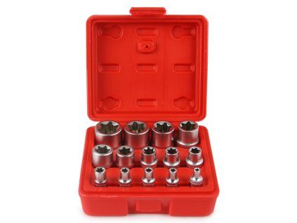 SADA KĽÚČOV TORX E4 - E24 / 1/2"+ 3/8" + 1/4" M66422 1