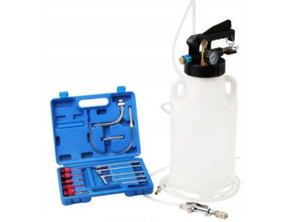 QUATROS QS60642 Pneumatická plnička oleja automatických prevodoviek ATF, s adaptérmi, 8L