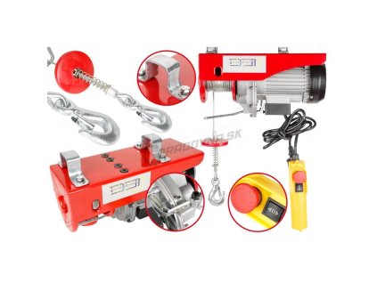 EUROCRAFT HJ203 Elektrický lanový navijak 250/500kg 1600W