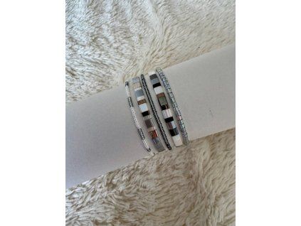 Set Miyuki náramků Grey & white