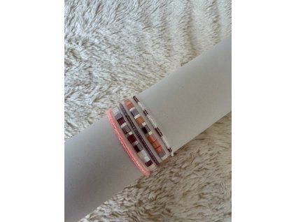 Set Miyuki náramků Grey salmon