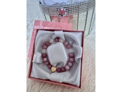 Energetický minerální náramek Soft pink