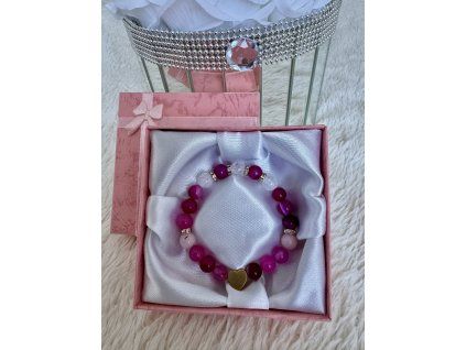 Energetický minerální náramek Dart pink