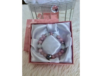 Energetický minerální náramek Light pink