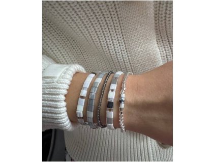 Set Miyuki naramku Silver grey