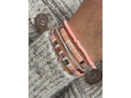 Set Miyuki náramků Powdery silver2